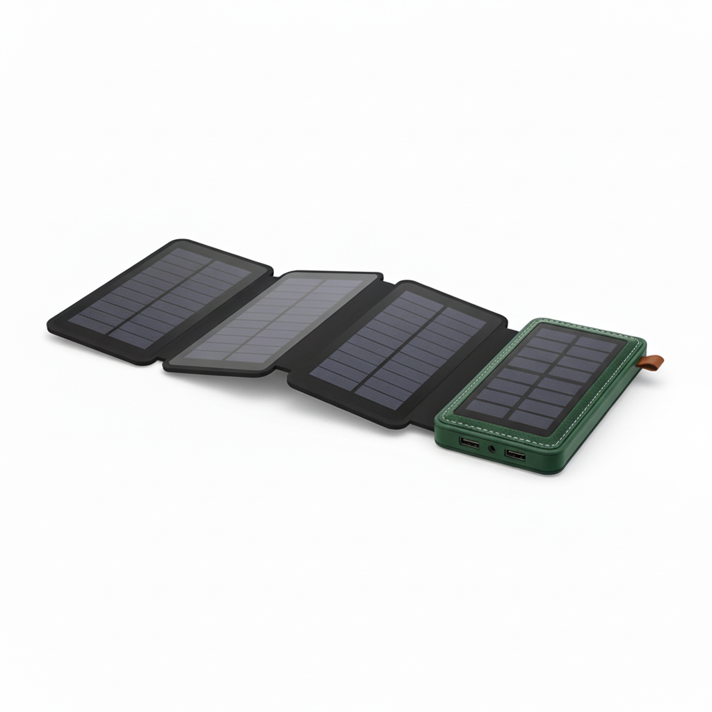 Opvouwbare zonne-energie powerbank kunststof