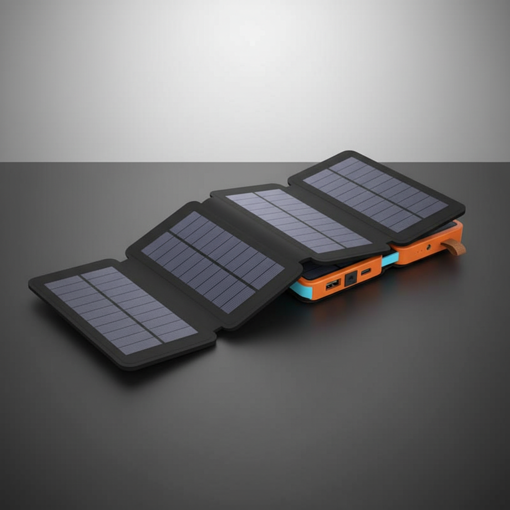 Opvouwbare zonne-energie powerbank kunststof