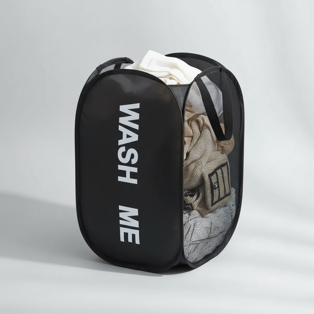 Opvouwbare net wasmand
