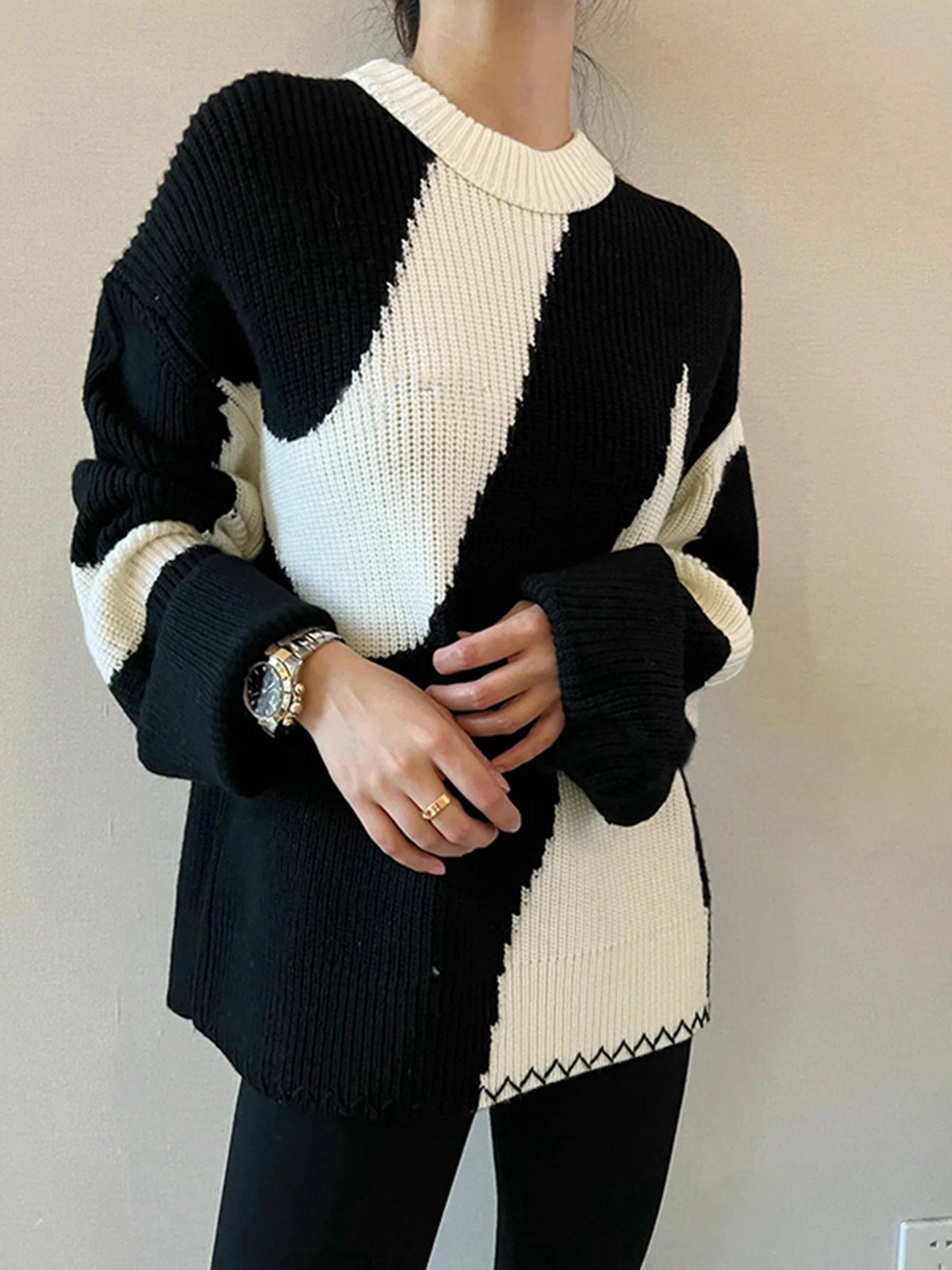 Oversized zebra print trui voor dames