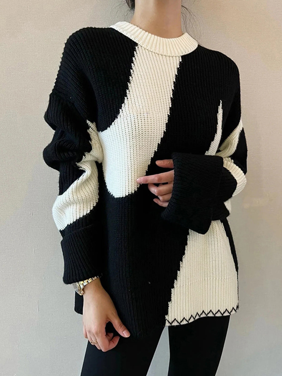 Oversized zebra print trui voor dames