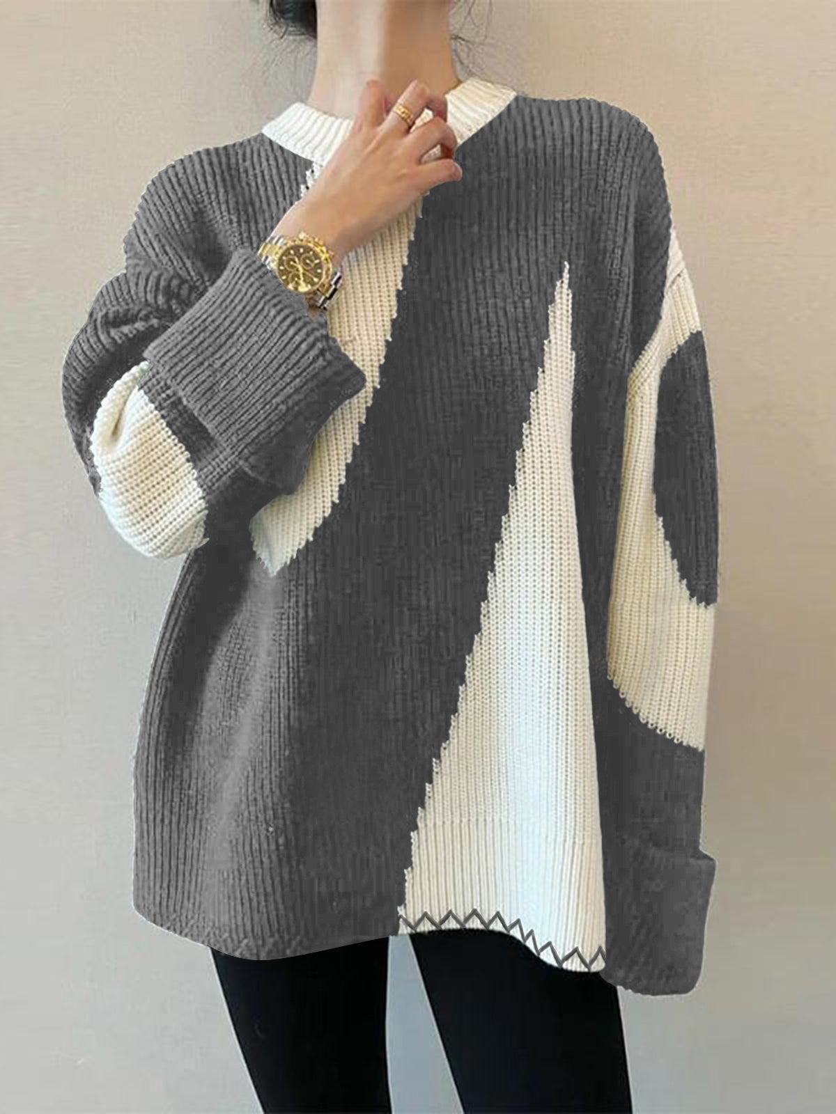Oversized zebra print trui voor dames