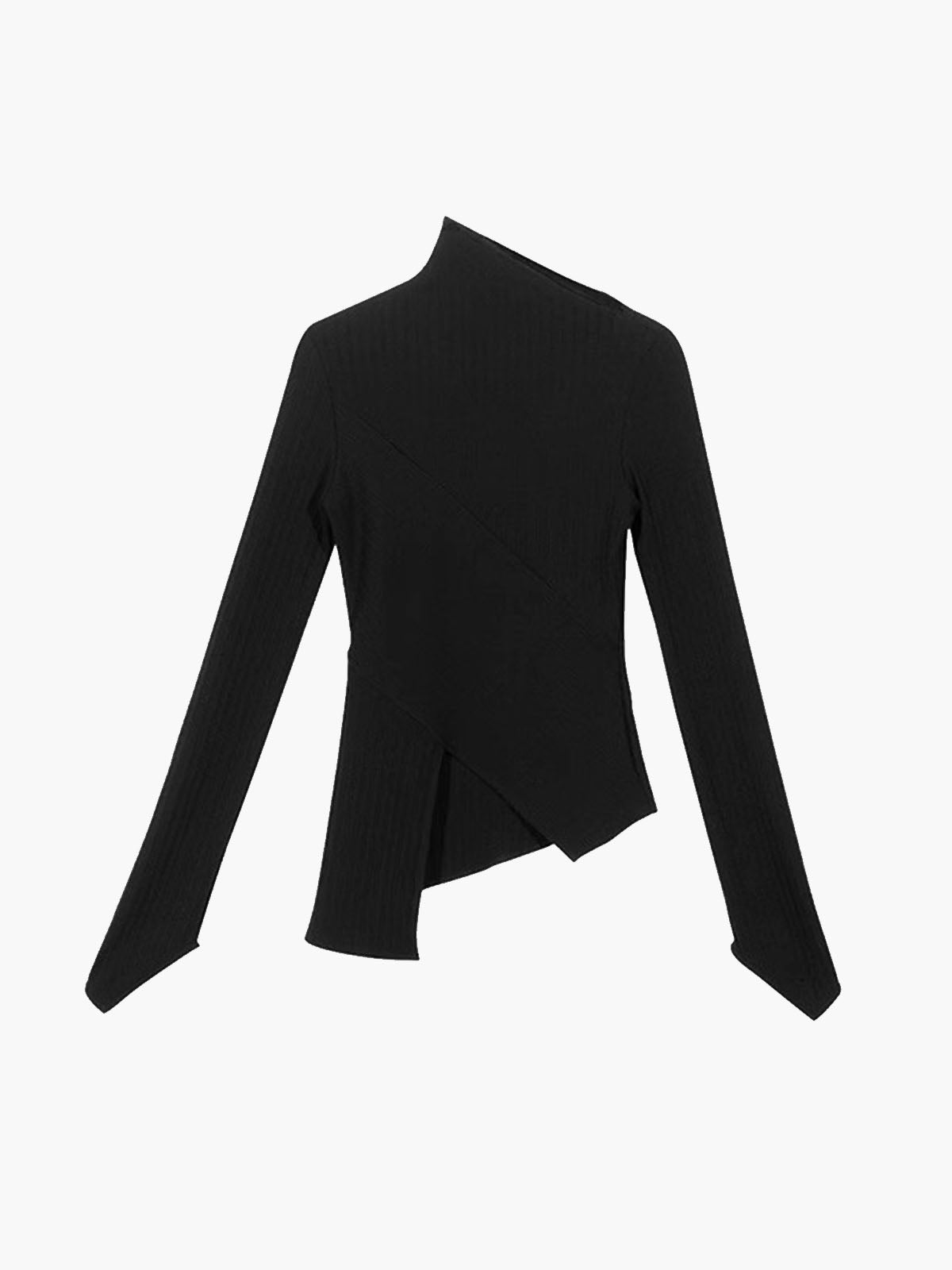 Asymmetrische trui met snede voor dames