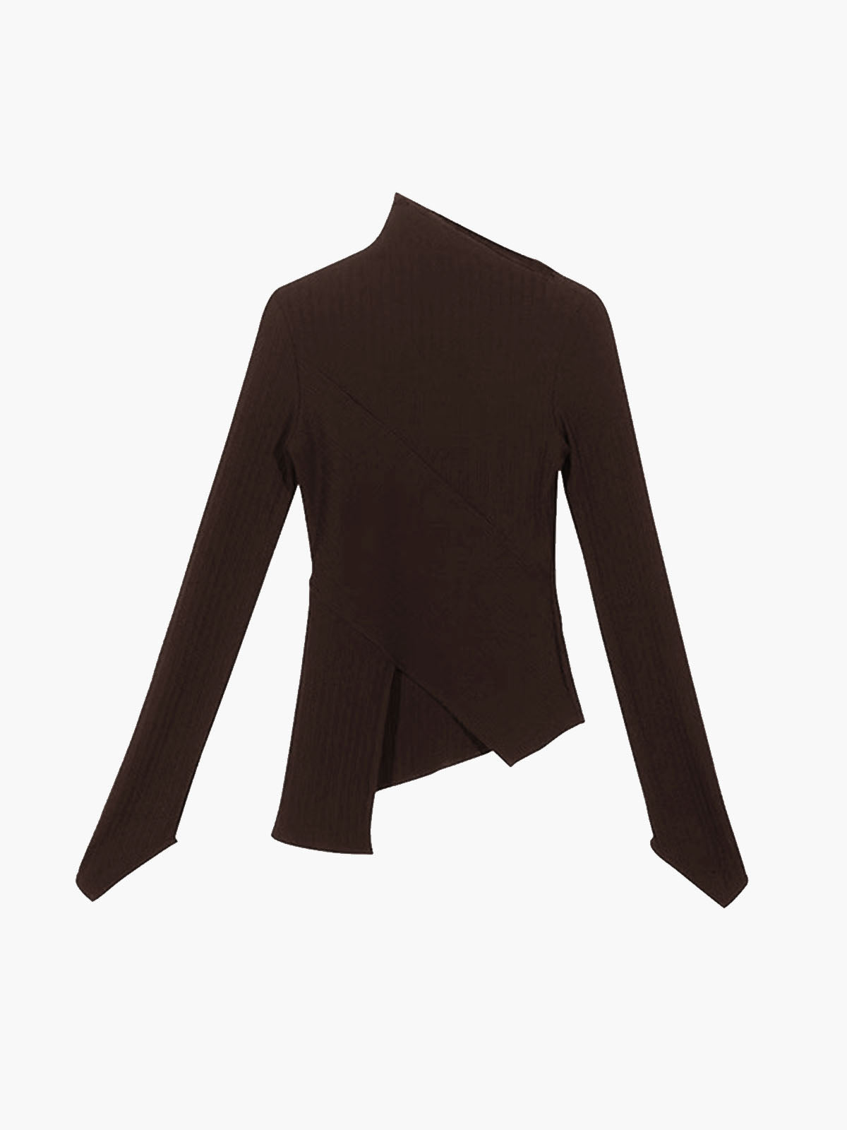 Asymmetrische trui met snede voor dames