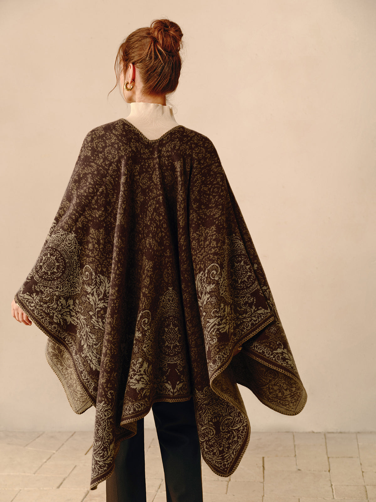 Boho dubbelzijdige poncho