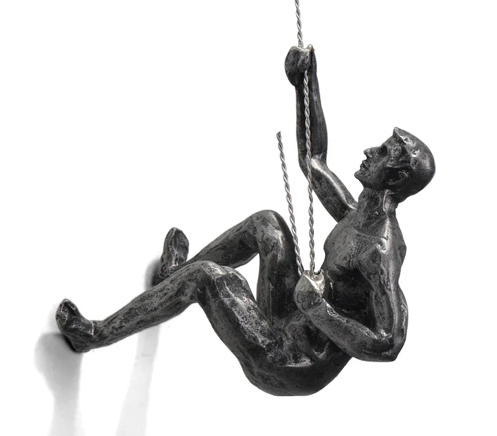 Bergbeklimmer wandsculptuur