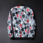 Heren bomberjack met abstracte print