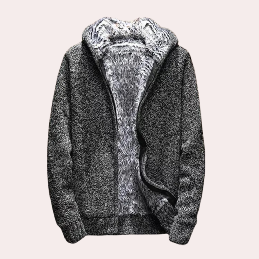 Gebreid vest met capuchon voor heren