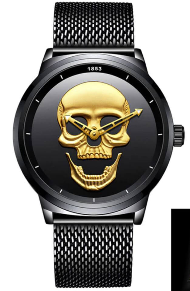 Heren schedel horloge