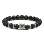 Bedelarmband met natuurstenen en uil