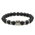 Bedelarmband met natuurstenen en uil