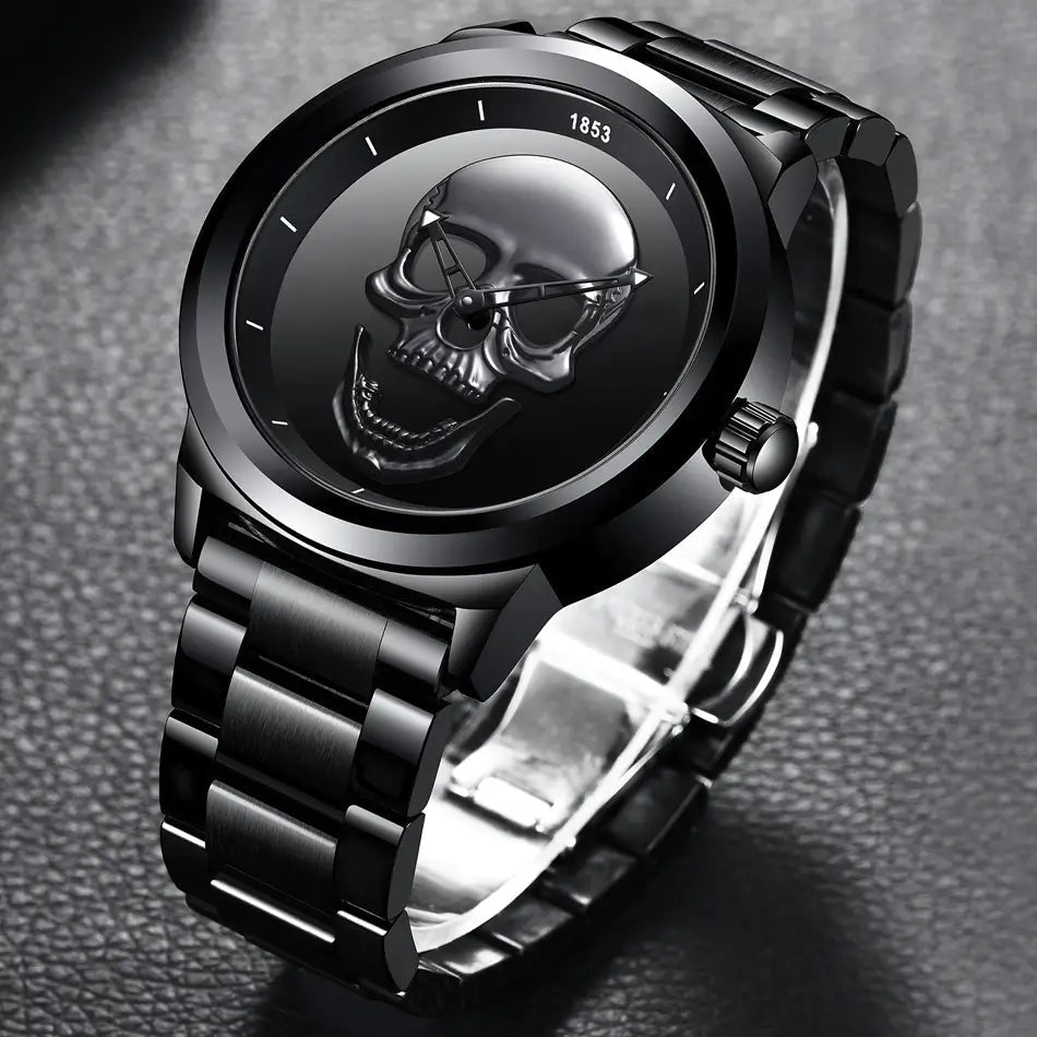 Heren schedel horloge