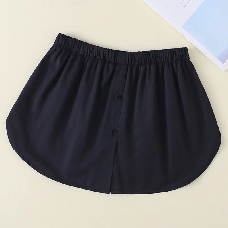 Hem bedekkend shirt – laagjes rok – sexy korte rok