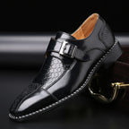 Formele herenschoenen met krokodilpatroon — afbeelding 4