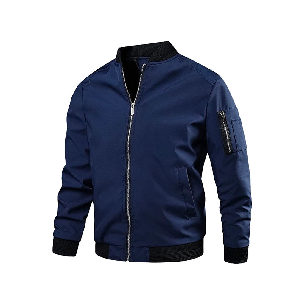 Lichte & trendy heren bomberjack met rits