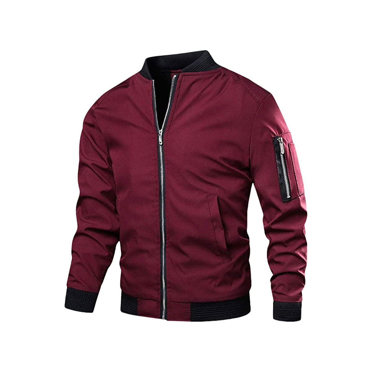 Lichte & trendy heren bomberjack met rits