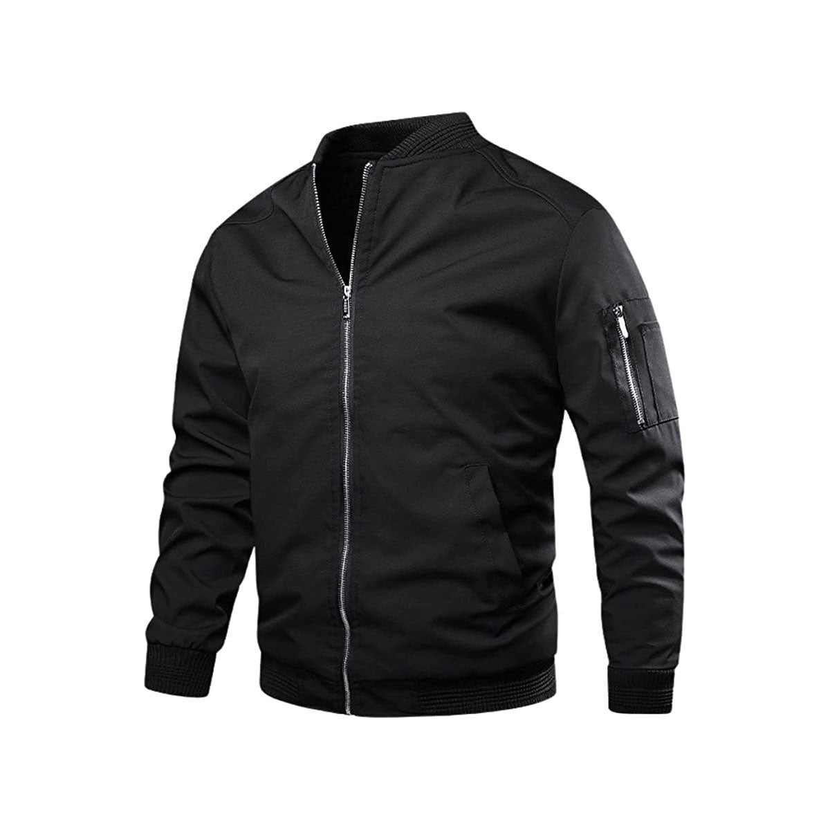 Lichte & trendy heren bomberjack met rits