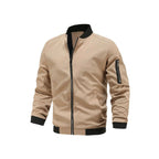 Lichte & trendy heren bomberjack met rits