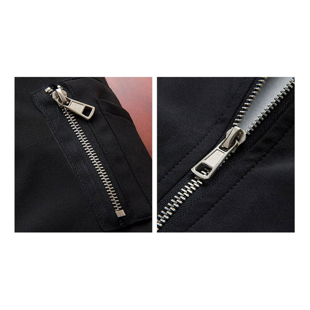 Lichte & trendy heren bomberjack met rits