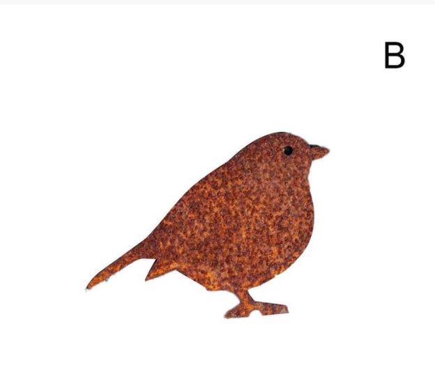 Metalen vogeldecoratie voor de tuin