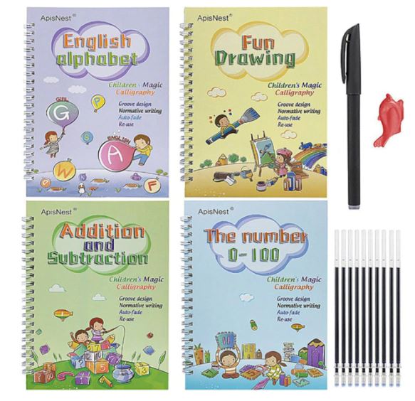 Magisch herschrijfbaar oefenboek voor kids