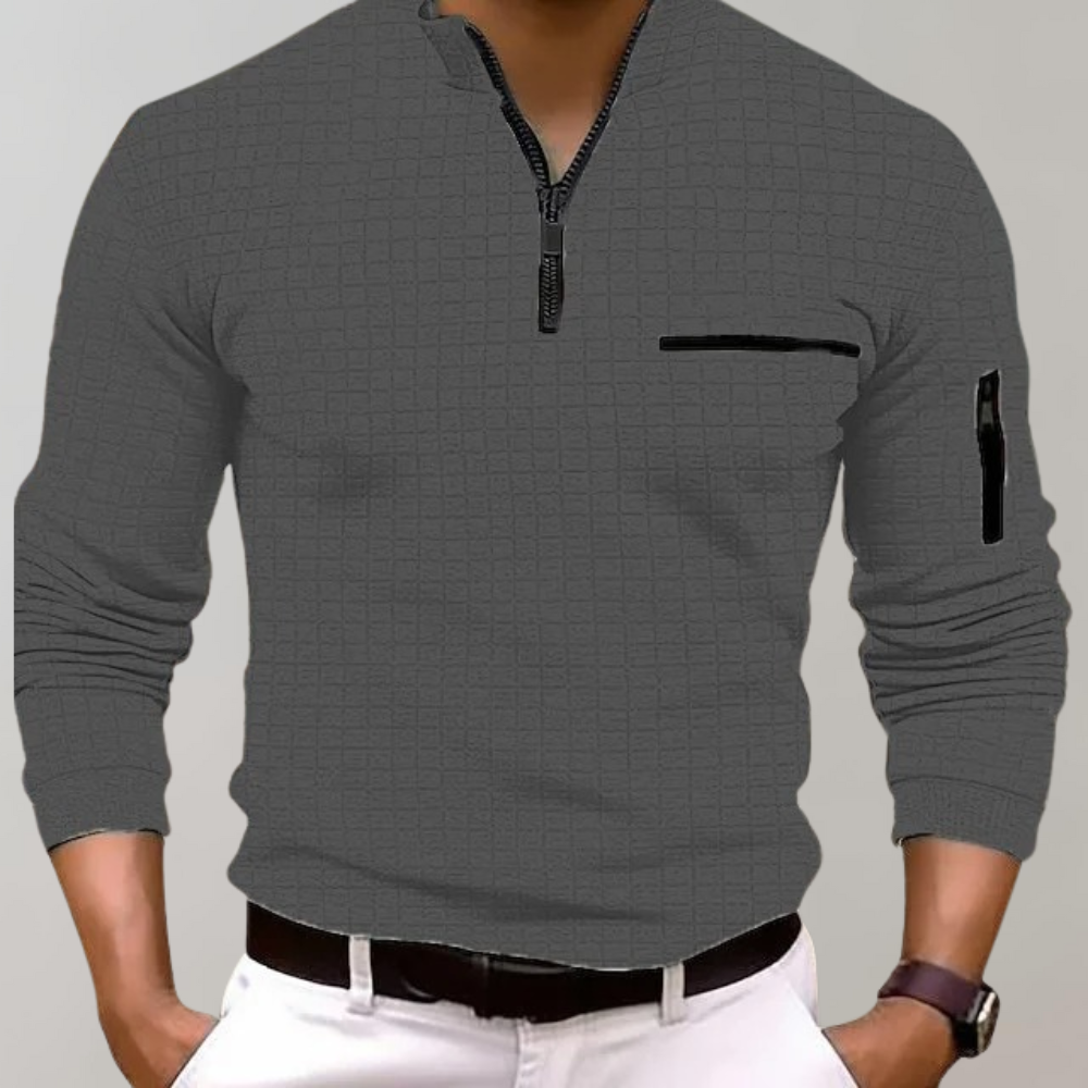 Lange mouwen polo voor heren