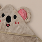 Baby badmantel met capuchon