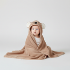 Baby badmantel met capuchon