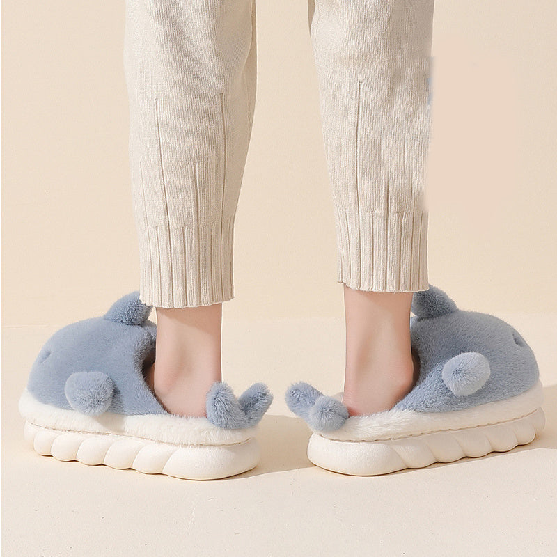 Zachte pluche haai pantoffels