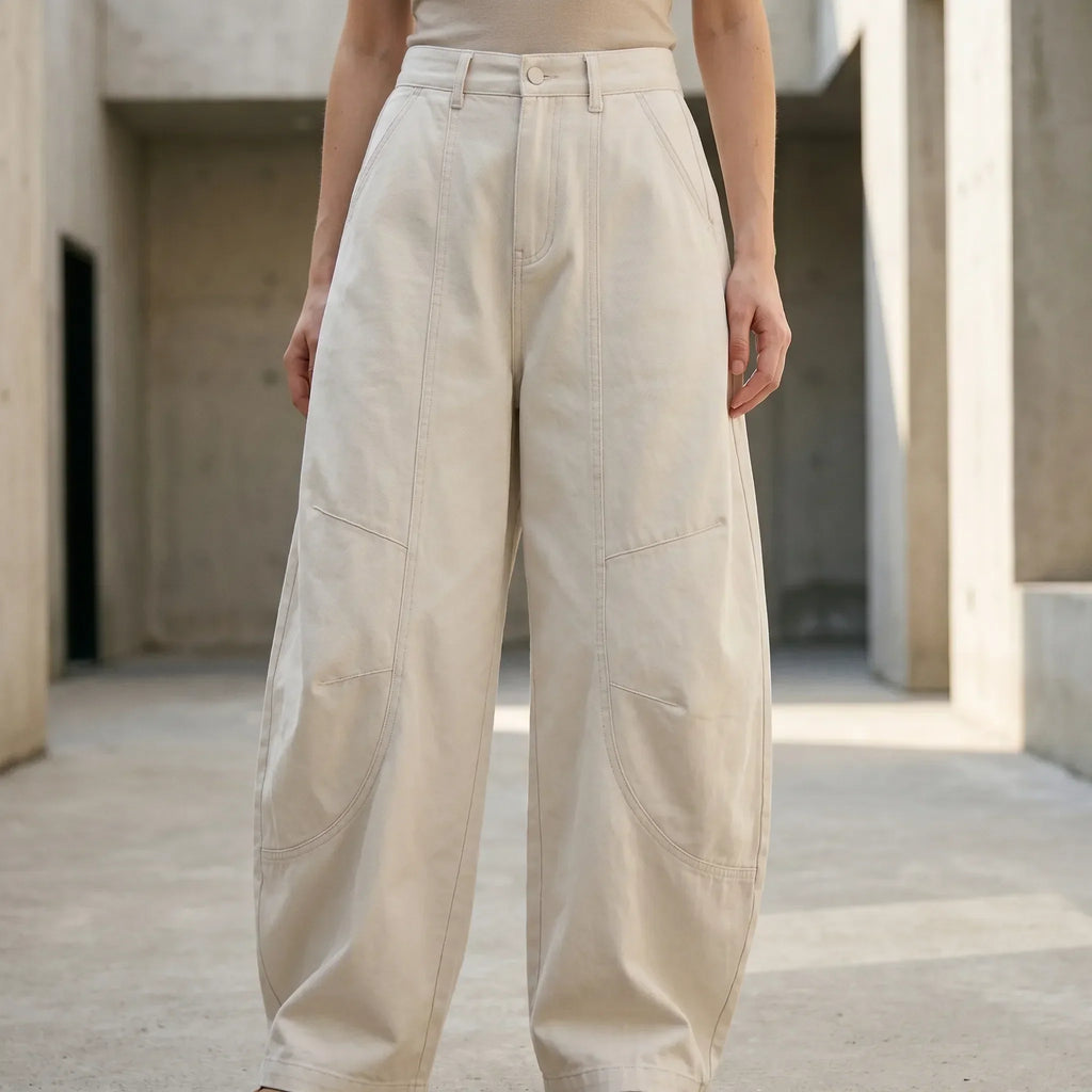 Loszittende barrel-leg-broek