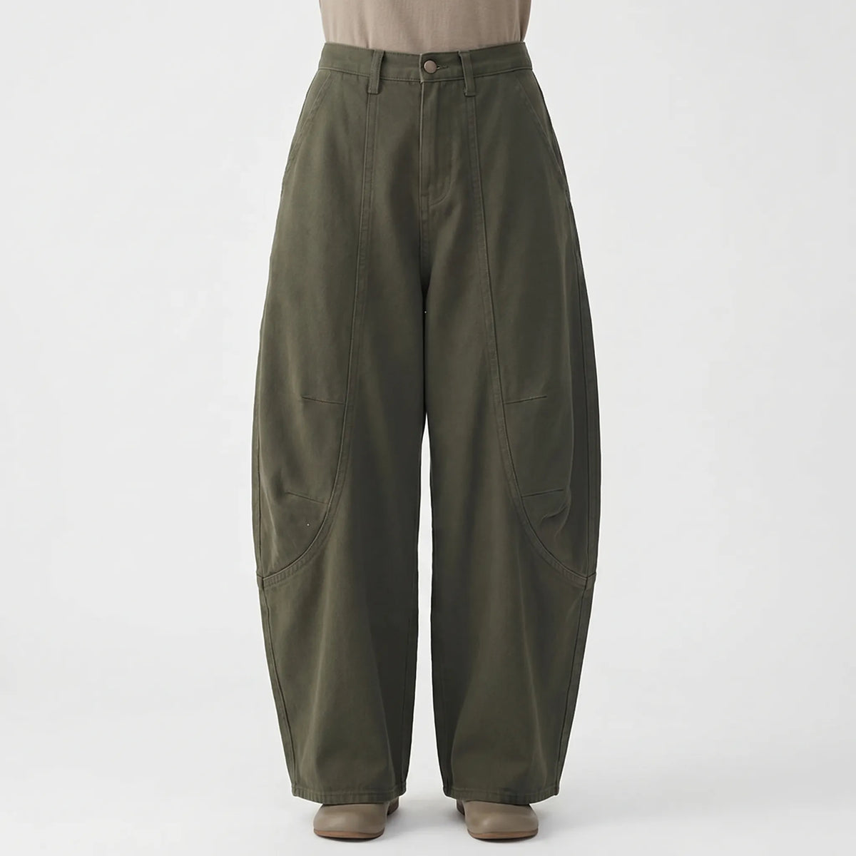 Loszittende barrel-leg-broek