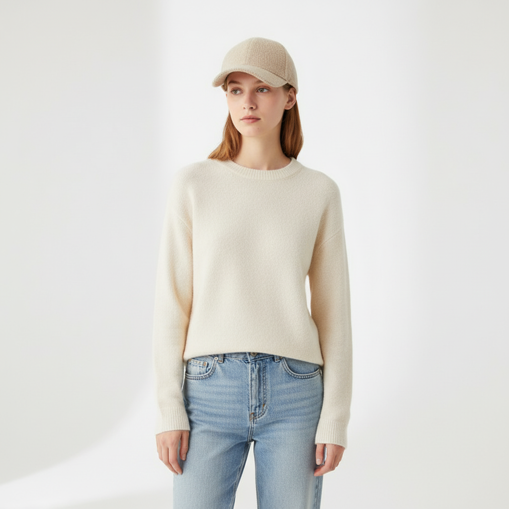 Baseballcap met imitaatbont