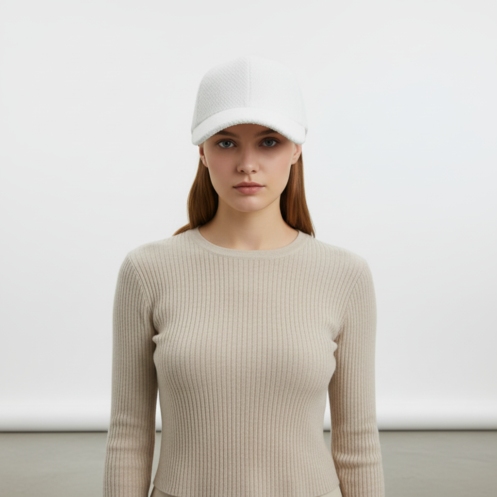 Baseballcap met imitaatbont