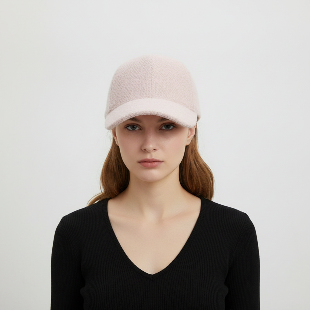 Baseballcap met imitaatbont