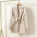 Dames blazer met ceintuur
