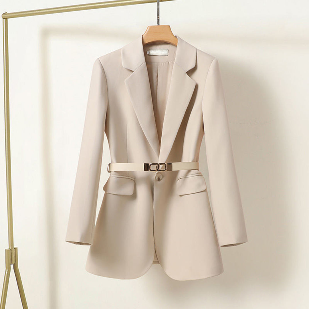 Dames blazer met ceintuur