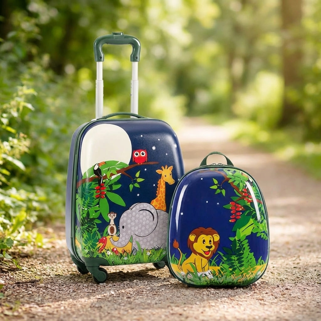 Bijpassende rugzak en trolley set