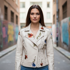 Bikerjacke van leer