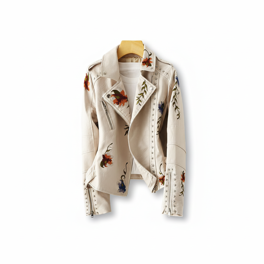 Bikerjacke van leer