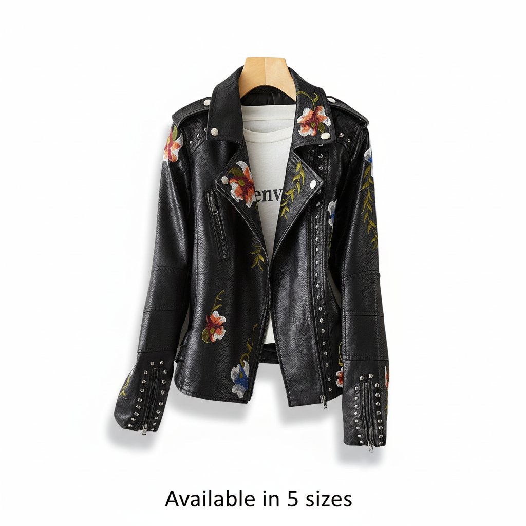 Bikerjacke van leer