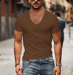 Heren T-shirt met V-hals