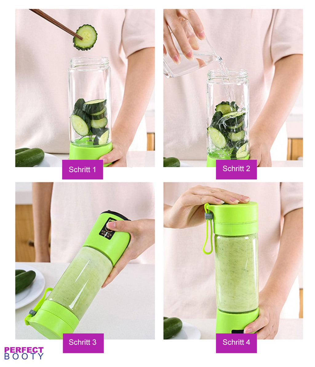 Draagbare smoothie maker met drinkfunctie - freshblend to-go – inhoud: 500 ml