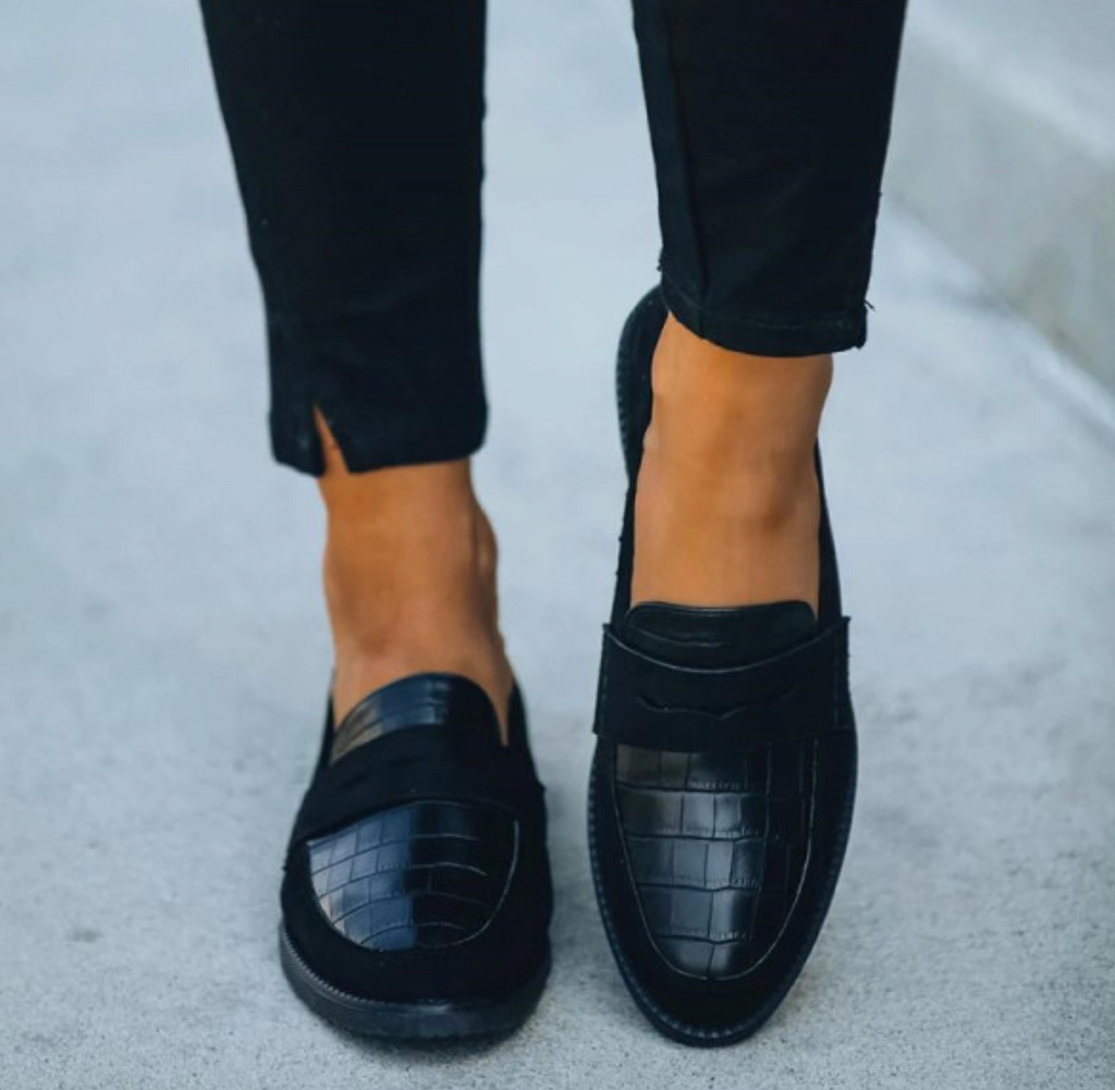 Zwarte dames loafers