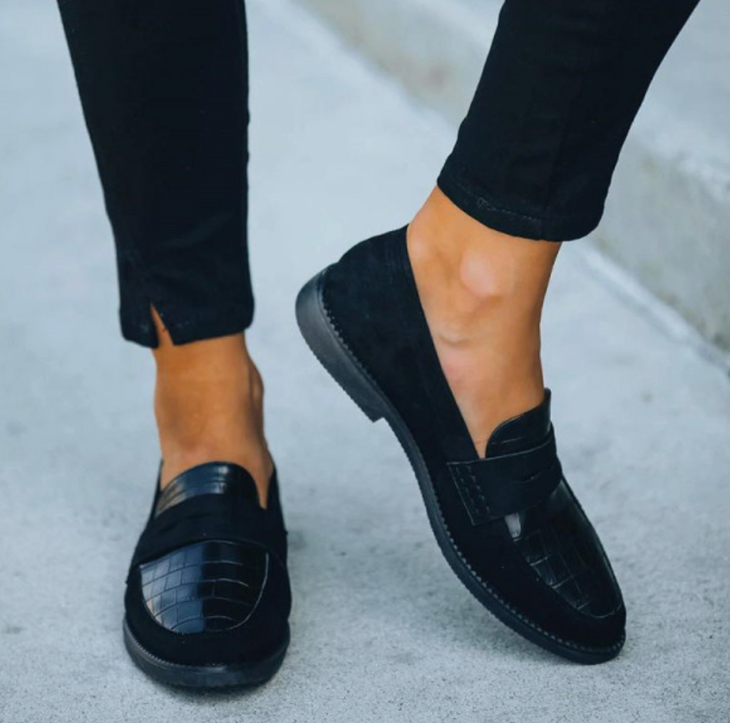 Zwarte dames loafers