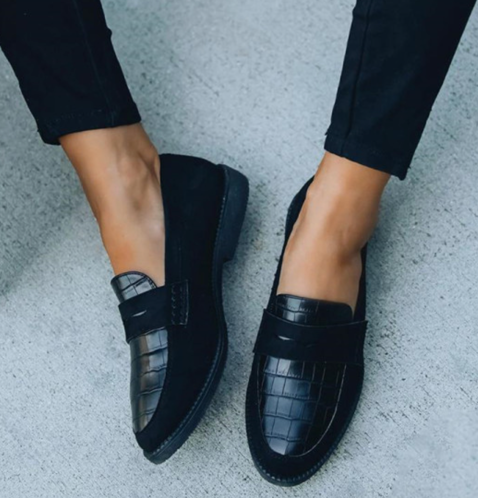 Zwarte dames loafers