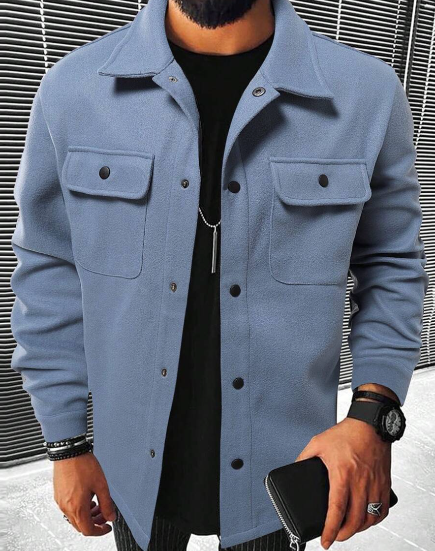Warm herenshirt met zakken