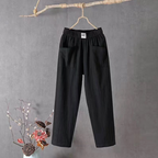 Linnen broek met elastische taille