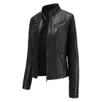 Stoer leren dames jack