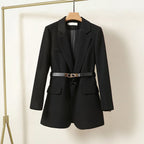 Dames blazer met ceintuur