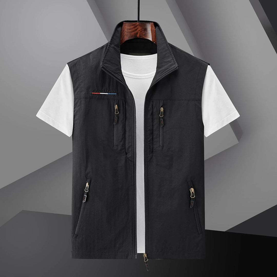 Lichte bodywarmer met rits aan de voorkant
